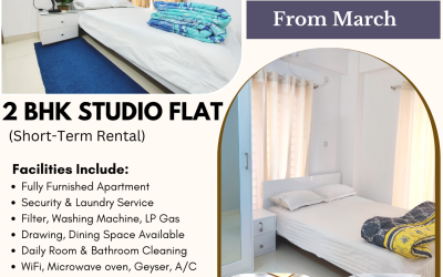 2 Bedroom Luxurious Studio Flat Rent In Bashundhara R/A