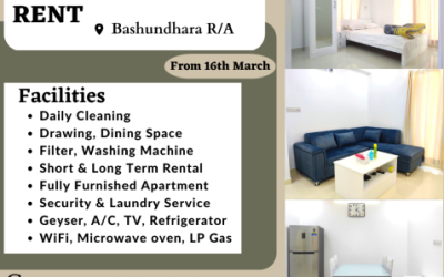 Two BHK Serviced Apartment RENT In Bashundhara R/A.