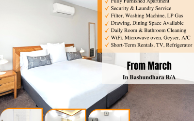 Studio 2 Bedroom Serviced Flat Rent In Bashundhara R/A