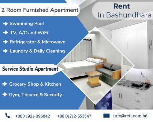 short-term-two-room-studio-apartment-rent-in-dhaka-bashundhara-ra-big-0