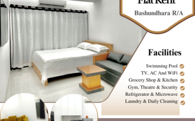 To-Let For 2 Room Short-term Serviced Flat Rent In Dhaka, Bashundhara