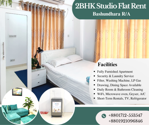 short-term-serviced-2-bedroom-serviced-flat-rent-in-dhaka-bashundhara-ra-big-0