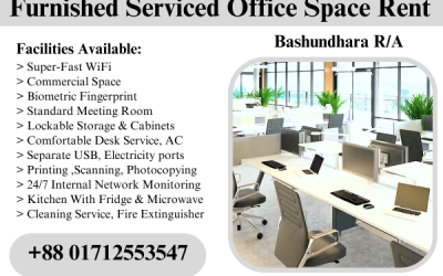 Rent Completely Furnished Serviced Office Space In Bashundhara R/A