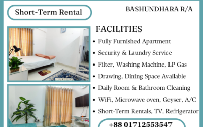 Fully Furnished Two Bedroom Serviced Apartment RENT in Bashundhara R/A