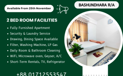 2BHK Fully Furnished Serviced Apartment RENT in Bashundhara R/A.