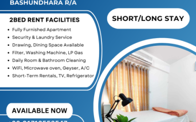 Fully Furnished Two-Bedroom Serviced Apartment Available For Rent In Bashundhara R/A