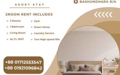 Two Room with Studio Apartment Rent In Bashundhara R/A.