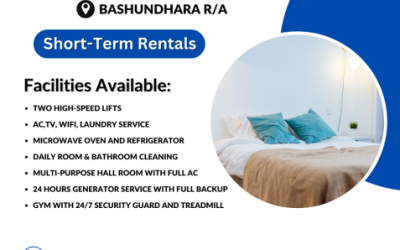 Rent Two Room Furnished Apartments In Bashundhara R/A.