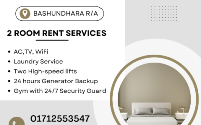 Furnished Beautiful 2 Room Studio Apartment Rent In Bashundhara R/A.