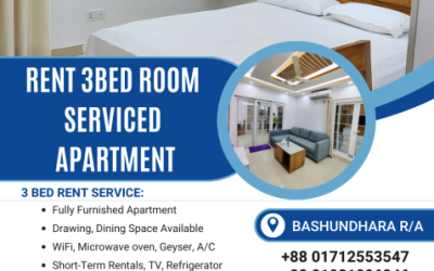 Furnished 3BHK Serviced Apartment RENT In Bashundhara R/A