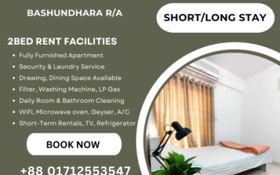 Rent a Luxuriously Furnished Two-Bedroom Apartment in Bashundhara R/A