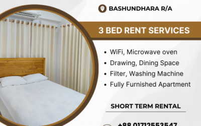 Beautiful View 3BHK Serviced Apartment RENT In Bashundhara R/A