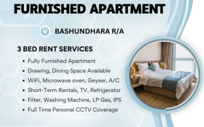 3BHK Serviced Furnished Apartment RENT in Bashundhara R/A