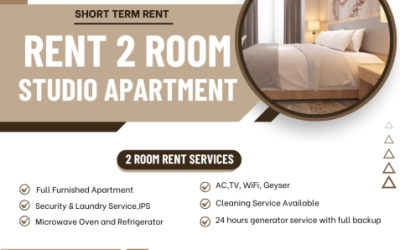 TO-LET For 2Room Serviced Apartment Bashundhara R/A.