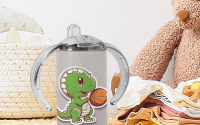 Dinosaur Basketball Player Sippy Cup