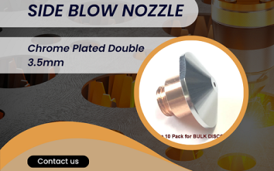 Side Blow Nozzle Chrome Plated Double 3.5mm