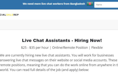 Remote Live Chat Agent ($25-$35/hr)