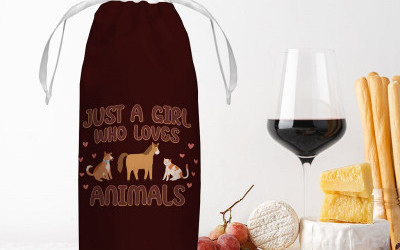 Animal Lover Wine Tote Bag