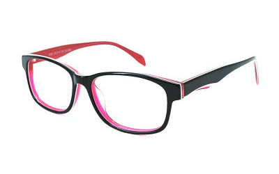 Rectangle Reading Glasses in Black and Purple
