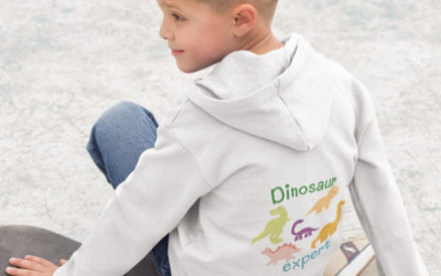 Dinosaur Expert Kids Full-Zip Hoodie