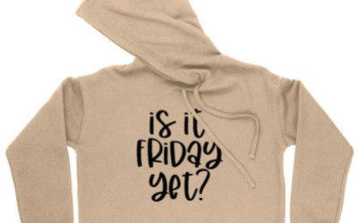 Is It Friday Yet Womens Cropped Hoodie